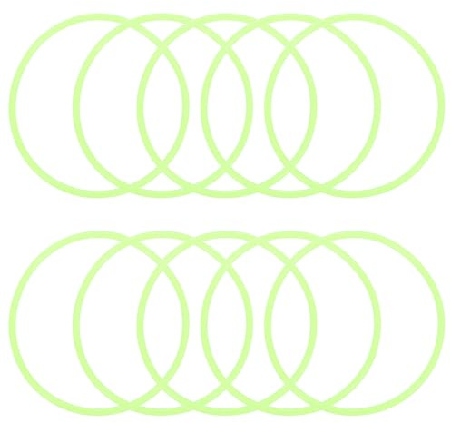 Parliky Braccialetti in Silicone Luminosi al Buio, Sottili e Flessibili 10 Pezzi Comodi da Indossare Colore Verde Chiaro per Feste e Discoteca