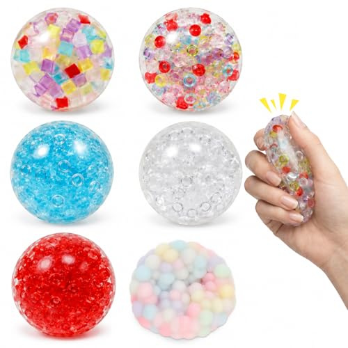 6 Pièces Balle Anti Stress, Boules à Pétrir Antistress