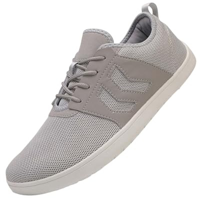 Zapatos casuales para hombre, ligeros, cómodos, planos, antideslizantes, acolchados, con cordones, de malla, de ajuste ancho, transpirables, para oficina, trabajo, al aire libre, correr, tenis