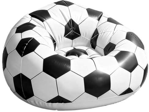 Inflatable Soccer Sofa Portable Folable Blow Up Couch Lightweight | Air Couches for Camping for Beach Festival Campground Backyard Pool Travel Living Room Lounging Camping