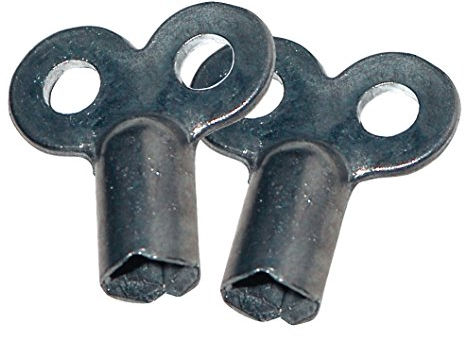 Sanitop-Wingenroth Entlüftungsschlüssel für Heizkörper | 2er Set | Entlüftung Heizung | Schlüssel für Entlüftungsventile und Entlüftungsstopfen | Mit Innenvierkant | Zinkdruckguss | 27140 0, 5 mm