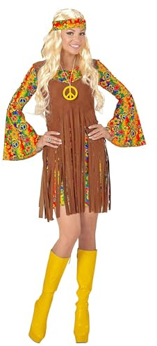 W WIDMANN MILANO Party Fashion - Kostüm Hippie Girl, Flower Power, Festival, Karneval, Mottoparty