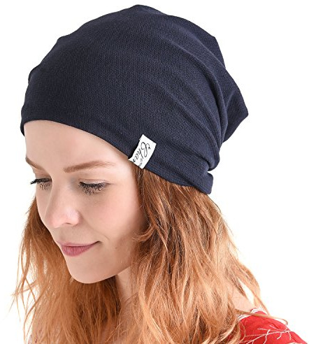 Bonnet D'Été en Tricot Fin, Chapeau Homme Et Femme Doux, Respirant Et Léger, Mince Bonnet Tombant Japonais Slouchy Bouffant Refroidissement Lumière Mode Unisexe Marine