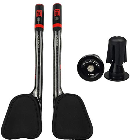 PLATT Triathlon Guidon 3K Carbon Repos Vélo Prolongateur Aero Bar Tri Barres pour VTT Cyclisme Vélo Route,31,8mm
