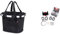 KlickFix Fahrradtasche Bikebasket, schwarz, 26 x 35 x 38 cm, 15 litres, 0303S & Zubehör Lenkeradapter mit Schloss, Schwarz, One Size