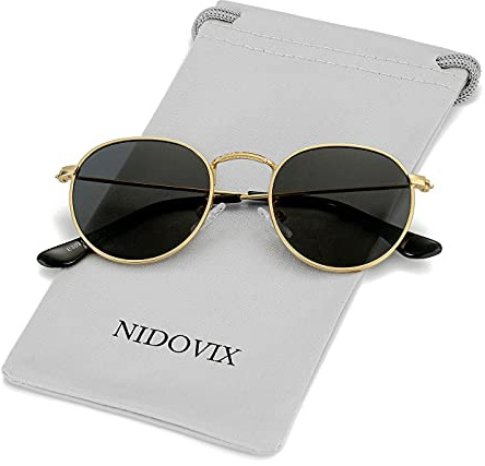 NIDOVIX Kids Polarized Sunglasses Classic Metal Frame for Baby Boys Girls Age 0-4 100% UV Protection (Gold/Grey)