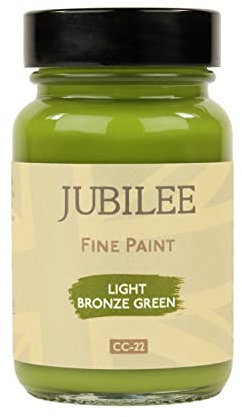 Guild Lane Jubilee Furniture Paint – Upcycle & Transform Wood, Metal & Glass – Soft Sheen Finish for Indoor & Outdoor – Durable & Easy to Apply Multi-Surface Paint (Light Bronze Green, 60ml)