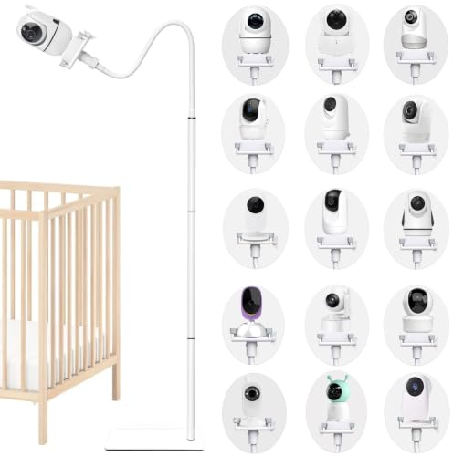 Baby monitorhållare, kamerahållare, universell babykamera mobiltelefonhållare, kompatibel med Philips Avent/Reer/eufy/GHB/Hellobaby babymonitor, universellt långt babymonitorstativ