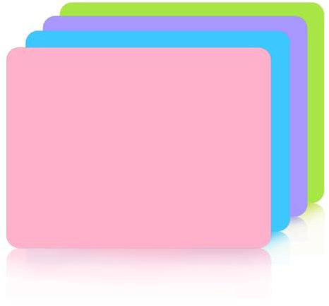 Silikonmatte, 4 Stück Bastelunterlage, 40x30cm Bastelunterlage Kinder, Malunterlage für Kinder Silikon unterlage Mal Knetunterlage für Basteln, Resin Handwerk Kinder Malen (Lila, Rosa, Grün, Blau)