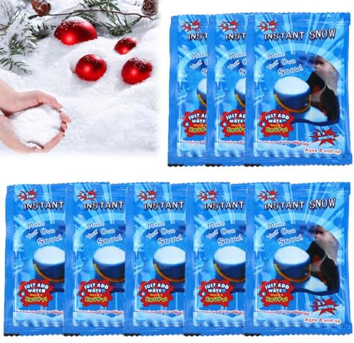 8 Stück Kunstschnee Deko Schnee, Weihnachten Kunstschnee Dekor, Kunstschnee für Winter Deko, Kunstschnee Dekoschnee, für Winterdeko, Basteln, Modellbau, DIY Schneelandschaften, Tischdekoration