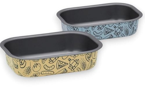 Teglia Mini Teglie per friggitrice ad aria, airfryer, Alluminio antiaderente Riutilizzabili, antiaderenti belle comode capienti anche per piccole porzioni (Crema, Rettangolare 20x14 cm)