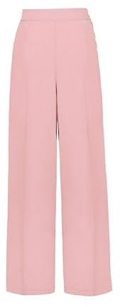 Hell Bunny Giselle Trousers Femme Pantalon en Toile Rose Clair M 95% Polyester, 5% Élasthanne Marlene