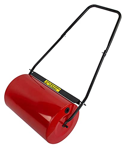 DEMA Rasenwalze Metall 50 cm, Gartenwalze, Wiesenwalze, stabil, befüllbar, einfacher Aufbau für Rasenpflege, Saat andrücken, Boden ebnen