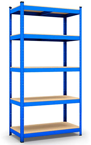Panorama24 Lagerregal blau belastbar bis 875kg - Maße: 200 x 120 x 60 cm, Regal Kellerregal Steckregal Werkstattregal Schwerlastregal