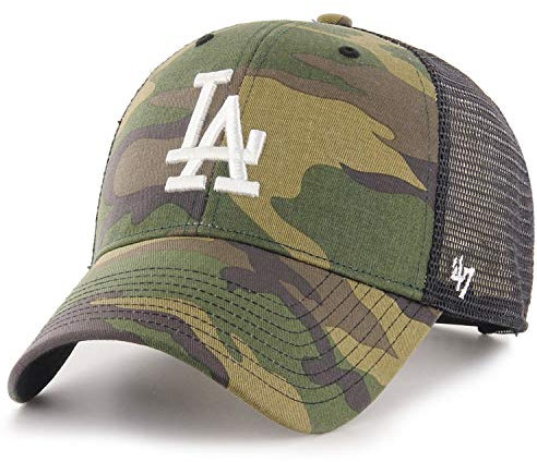 47 Gorra de camionero de la marca Branson Los Angeles Dodgers Wood Camo