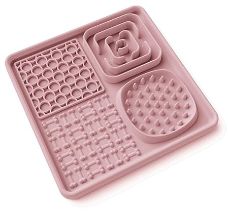Silicone Tapis à Lécher pour Chiens et Chats 【sans BPA】+ 【Facile à nettoyer】Tapis de Léchage Chien - Jouet apaisant pour soulager l'anxiété - Alimentation lente - Silicone tapis de qualité Alimentaire