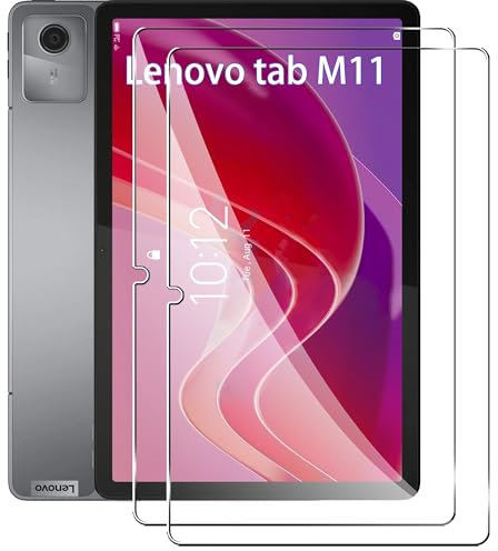Heioloo [2 Pezzi Vetro Temperato per Lenovo Tab M11/Lenovo Idea Tab 11 Pellicola Protettiva Senza Bolle, 9H Durezza, Anti Graffi, Anti-Impronte