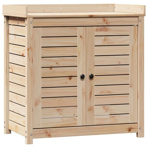 vidaXL Pflanztisch mit Ablagen 82,5x50x86,5 cm Massivholz Kiefer