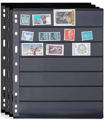 Wansiman Collection De Timbres Pages,Pages de Timbres,Classeur Timbres Collection,Encart De Collection De Timbres,Album De Timbres-Poste,Timbre Page Collection,Classeur Timbres pour Votre Collection