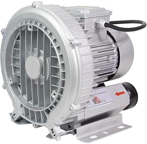 Aspiratore Centrifugo Industriale,Aeratore Laghetti,Soffiante Rigenerativo,Acquacoltura/Pompa per Vuoto Industriale,per soffiaggio d'aria o aerazione delle acque reflue di aspirazione ,250W/0.34HP