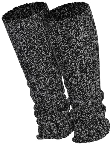 Tobeni 1 Paire de Femme Hiver Warmers Legwarmer Multicolor Laine Couleur Multicolore-Noir Taille Taille unique