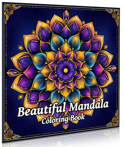 Mandala Colouring Books for Adults, Mindfulness Mandala Coloring Book, Creative Gifts for Women, Gifts for Coworkers, Friends, Stress Relief Relaxation (24 Pages)