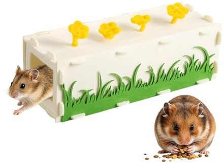 Hamsterrör och tunnlar för smådjur Rektangulär Djurtunnel för Smådjur, Bur | Rör för Illerbur med Anslutning Lämplig för sällskapsdjur hamster, gerbil, igelkott, chinchilla, kanin, iller o