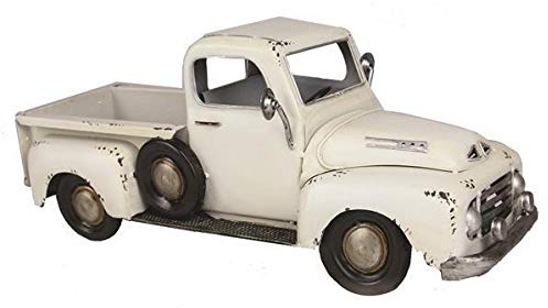 Craig Bachman 16 Vintage Metal Truck Planter with Moving Wheels and Liner, Rustic Farmhouse Decorative Truck for Plants and Floral Displays, AM0245