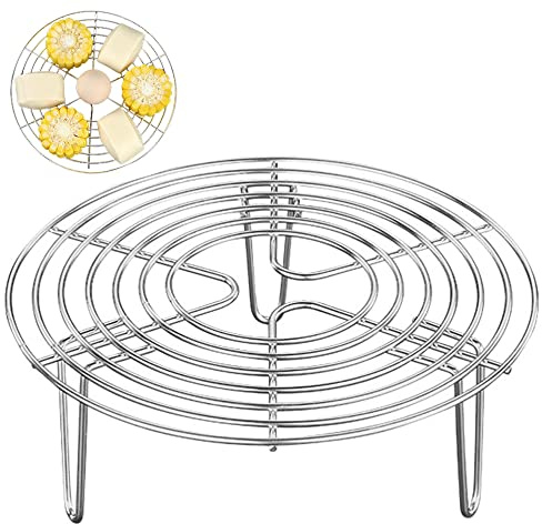 NUYYR Rund ångning, rund ånghylla, ångkokare rostfritt stål, ångkokare insats, silver 304 rostfritt stål för tryckkokare för kök, restaurang, kastruller, kastruller, kakgaller, kylgaller