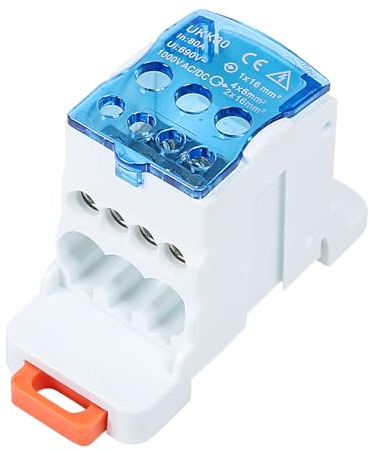 DEWIN Scatola di distribuzione terminale UKK-80A Morsettiera barra din Morsettiera elettrica Morsettiera per Guida Din Scatola di distribuzione morsettiera per Quadro Elettrico Scatola di Giunzione