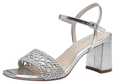 Tamaris Mujer 1-28055-42, Sandalia con talón, Plata, 36 EU