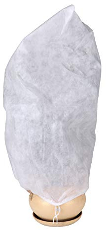 GARDENIX Växtskydd vinter krukväska, frostskydd, skyddskåpa, vinterskydd, med dragsko 65 x 90 cm (2 stycken)