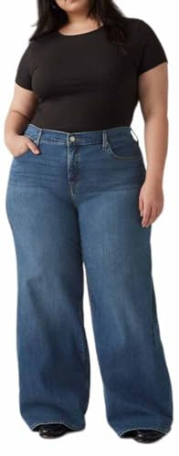 Levi's Women's Pl 318 Shaping Wide Leg Jeans, Clever Girl Plus, 16