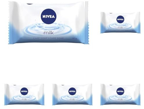 Nivea Milk Care Soap Mydło w kostce 90g (Paquete de 5)