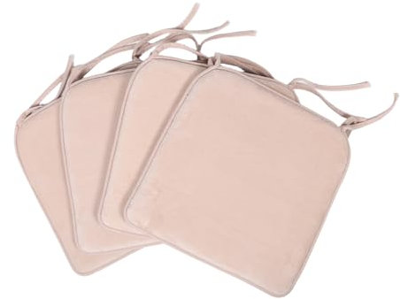 KOCKSHION 4 Stück Stuhlkissen Ersatz Für Den Sitz des Esszimmerstuhls Kissen Für Bauernstühle Polster Für Esszimmerstühle Kissen Für Esszimmerstühle Sitzkissen Für Stuhl Khaki Polyester