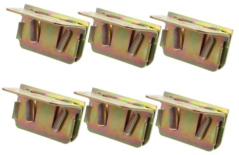 Kisangel Soportes De Barandilla De Cama 6 Piezas 1.8 Cm Grosor Hierro Hebilla Bisagra Forma u Fijación Estable Para Marco Cama Uso Doméstico Montaje Rápido