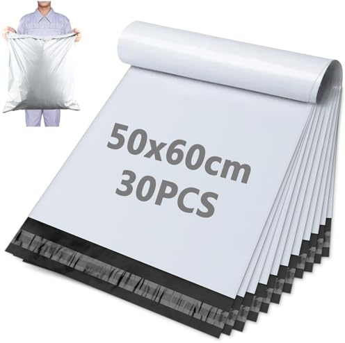 XRXYMQ 30 Pezzi Buste per Spedizioni Vinted 50x60 cm Impermeabili Buste Spedizione Vinted Auto-Adesive Sacchetti per Spedizioni Opachi per Vestiti Scarpe Libri