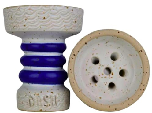 Cazoleta Tradicional para Cachimba DASH CARTHAGO - Especial para Kaloud | Barro Blanco con Chamota de Alta Temperatura - Carga 15-16g para Sesiones Largas - Fabricada en España