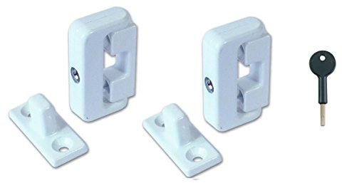 Supreme Window Lock 8K101 White x2 and Key