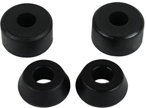 Skateboard Longboard Truck Replacement Bushings 4-Pack (for 2 Trucks) - Many Colors and Durometers (98A Black)