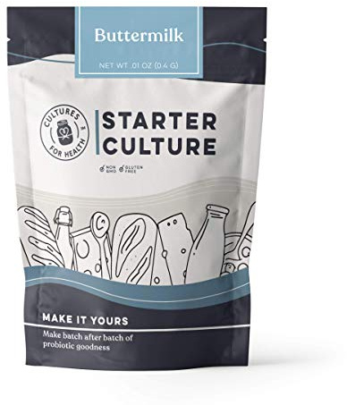 Cultures for Health Buttermilk Starter Culture | DIY Buttermilk, Sour Cream, or Butter | Heirloom Starter Cultures at Room Temperature | Gluten-Free, Non-GMO, Rich in Probiotics for Digestive Health