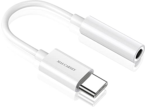 MAS CARNEY │ Adaptateur USB de Type C vers AUX Femelle de 3.5 mm, Prise Audio pour écouteurs Compatible avec Samsung Huawei Oppo Vivo Google Pixel iPad Pro MacBook