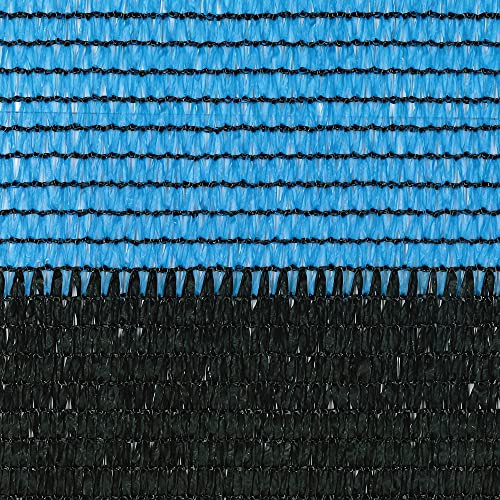 TENAX Soleado Sport 1,00x5 m Negro/Azul, Malla de Ocultación Tejida bicolor con bandas horizontales para Balcones y Jardines
