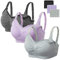 HBselect 3 Pcs Schwangerschafts Still BH Nahtloser Still-BH mit zusätzlichen BH-Verlängerungen Stillen und Schlaf Ohne Bügel für Damen