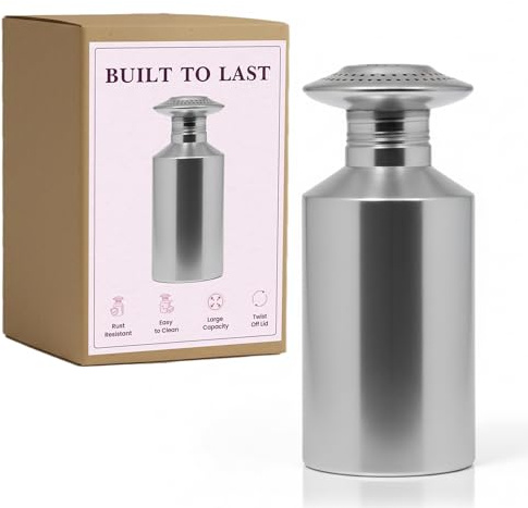 Friteshop Aluminum Salt Shakers – 22Oz Large Shaker with Twist Off Lid – Durable, Lightweight - Rust-Resistant Salt & Pepper Shaker for Fries, Snacks - Made in Europe - Home Dining & Restaurant - 1pck