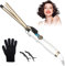 13MM Thin Curling Iron, AIMERVO 1/2 Inch Curling Tongs Tight Curls, LCD DispLay 11 Heat Setting 110-210°C for all Hair Types, 0.5 Tourmaline Ceramic Round Barrel 30Sec Heat-Up, Curler Long&Short Hair