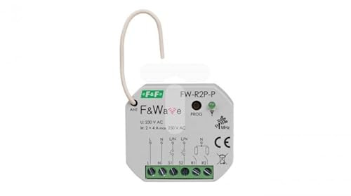 Funk-Doppelrelais bistabil für fi60 85-265V AC/DC Multifunktion Unterputz FW-R2P-P f&f 5902431670935