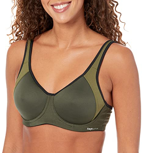 Freya Women's Sonic Underwire Spacer Molded Sports Bra, Khaki, 30DD