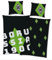 Borussia 1900 Bettwäsche Wendebettwäsche, Borussia M'gladbach, 2-teilig, 135x200cm Decke, 80x80cm Kissen, Baumwolle, Schwarz, Abstrakt, Atmungsaktiv, Maschinenwäsche