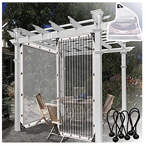 VagxTbs Rideaux de Porte de Garage Bâche Indéchirable Polyvalent Renforcé Durable Pliable pour Pergola, Chambre, Porche, Patio Personnalisable (2x2.2m/6.56x7.22ft)